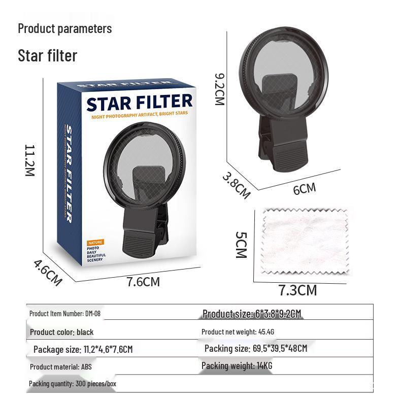 52mm Mobile Starburst Lens Kit: Jewelry Sparkle Filter, Short Focus 6-Line Lens