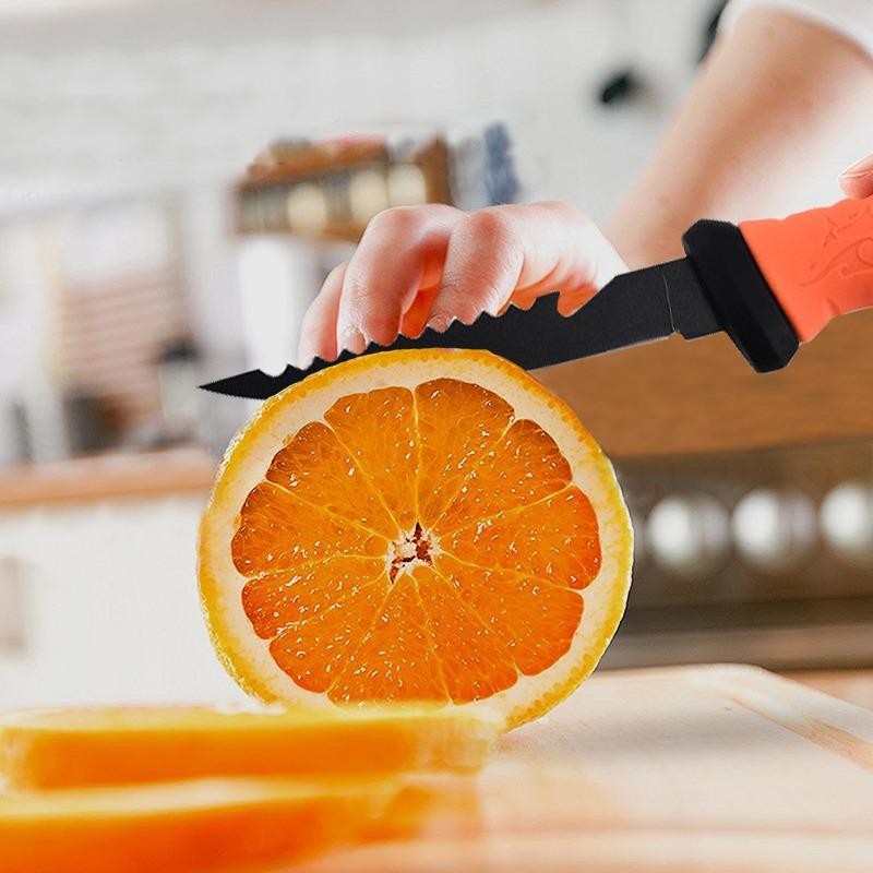 Non-slip Fish Scale Scraper Stainless Steel Fish Fillet Cutting Knife Rubber Handle Multifunctional Fishing Knife Fishing Tool Fishing Gear