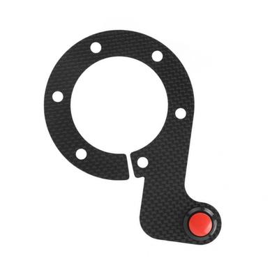 Hochfeste Kohlefaser Rennlenkrad Hupenabdeckung 6-Loch-Muster Ergonomische Hupenknopf-Baugruppe