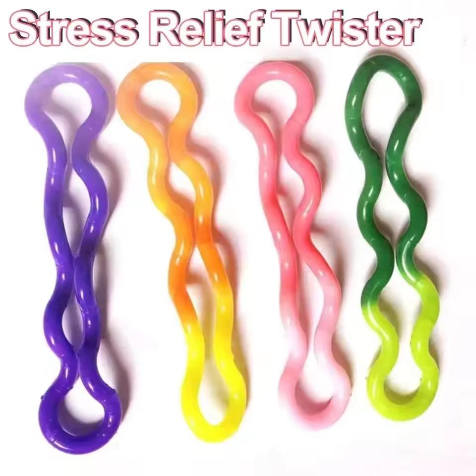 Thermochromic Twist Tangle Toy Attention Training Stress Relief Creative DIY Assembly Prank Props Desktop Decoration Stress Relief Gift Present