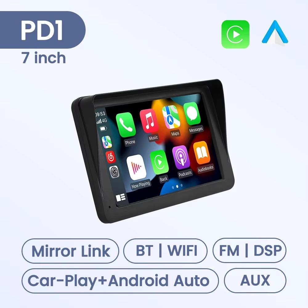 

Wireless Carplay Android Auto Portable Touch Screen Car Radio Multimedia Video Player AUX USB Rear View Camera Wifi Mirror Lin-k