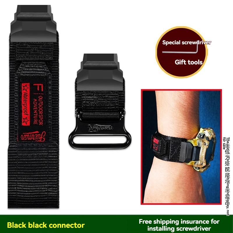 Für Casio G-SHOCK Serie 3475 GBD-H1000 Serie modifiziertes Sport-Bergsteiger-Nylon-Canvas-Armband Herren-Uhrenarmband Zubehör