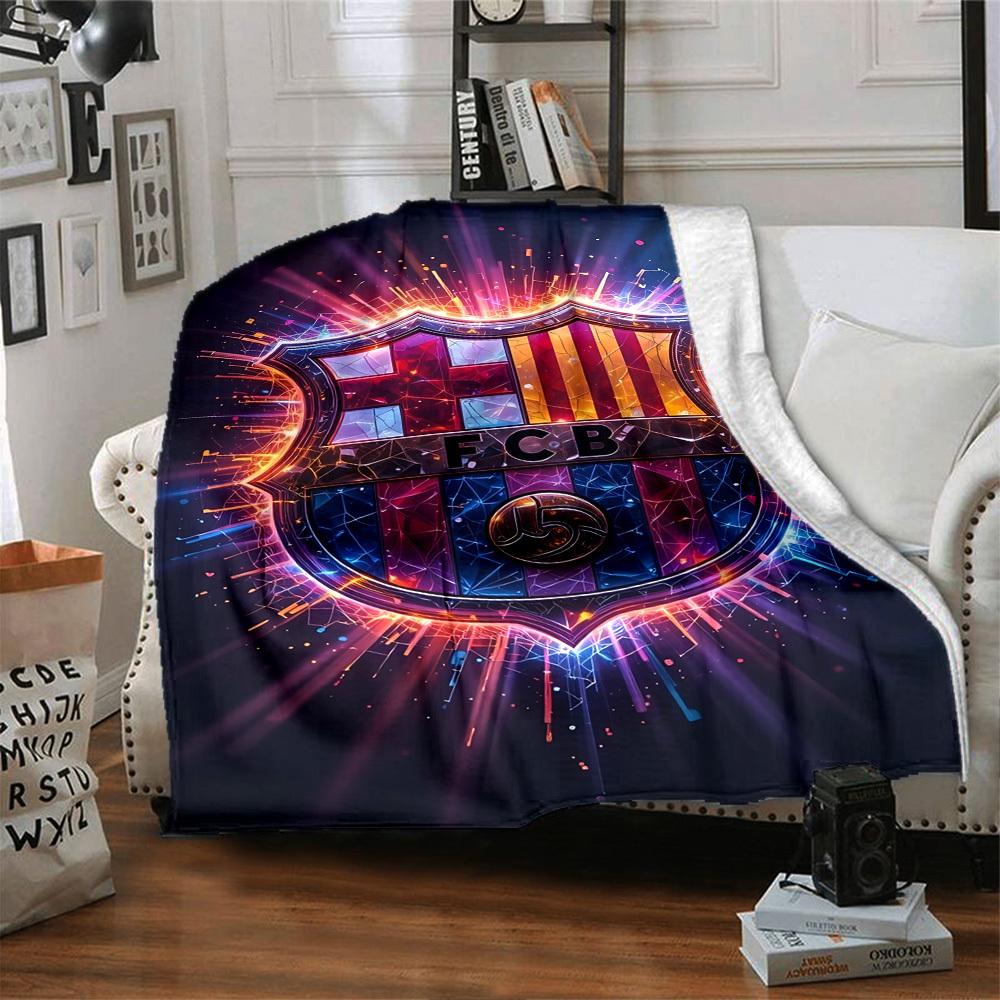 1 pezzo Coperta Morbida Calda FCB Coperta per Riposo per Divano Sofa Ufficio Letto Campeggio Viaggio, Confortevole