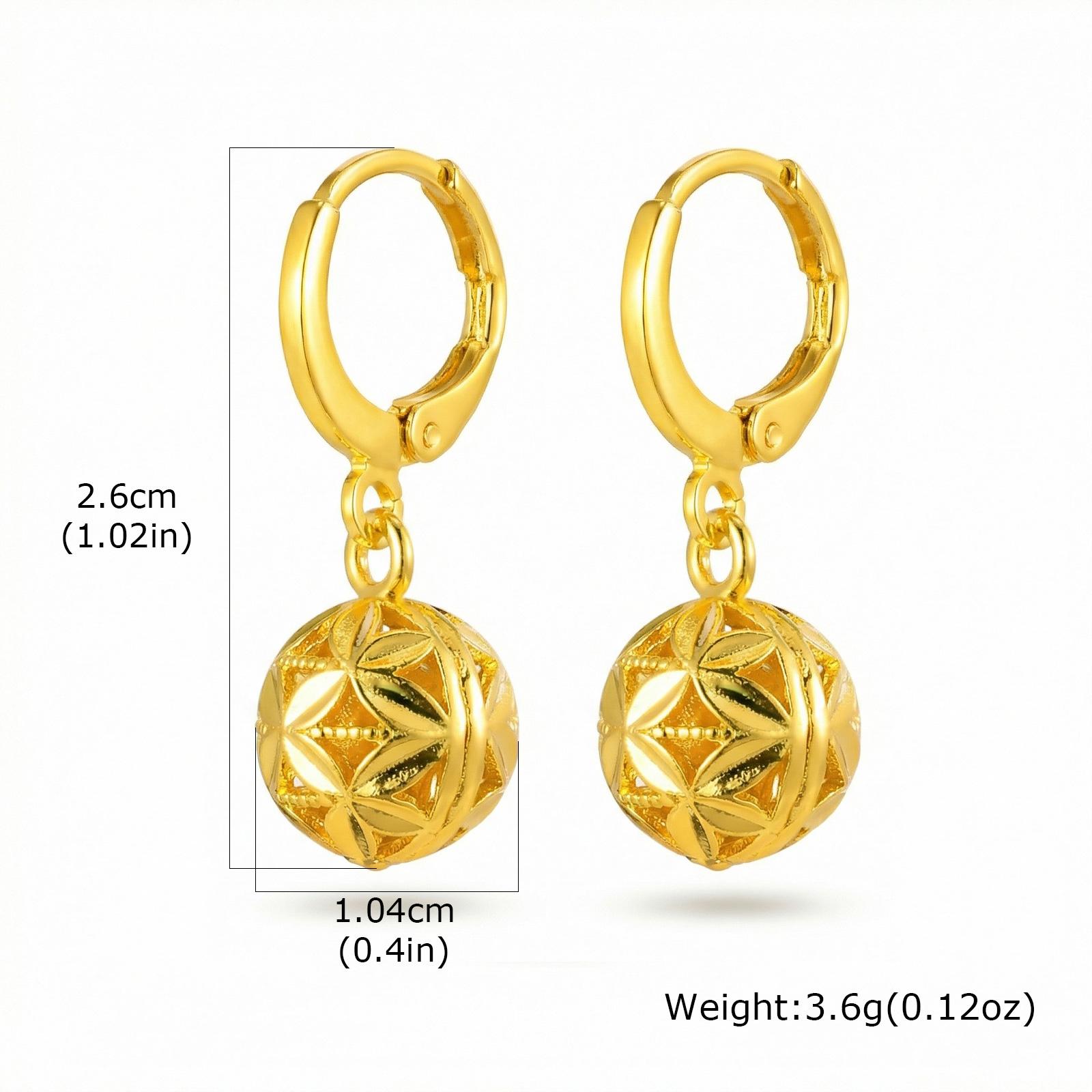 

Hollowed-Out Ball Beaded Dangle Earrings, Fashion Exquisite Charms Elegant Popular Jewelry