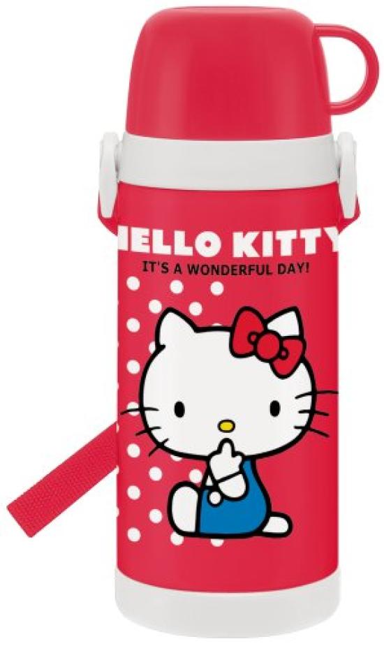 

Hello Kitty stainless steel bottle handle 580ml SCG6 (red) (with cup) красный