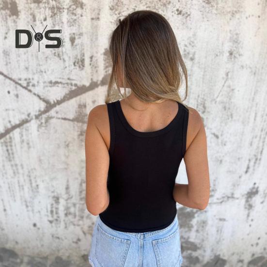 Women Vest U-Neck Sleeveless Button Down Camisole Blouse Slim Fit Basic Tank Tops Beach Office Party Wear