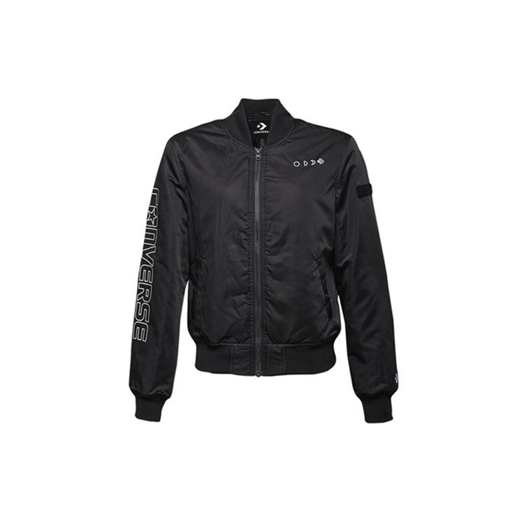 

Converse Casual Sports Cropped Stand Collar Jacket Women Outerwear Black 10007511-A02