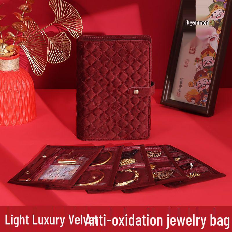 Luxury Travel Jewelry Organizer & Anti-Oxidation Storage Book with Business Card Holder