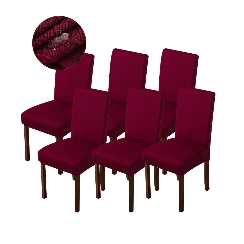 New Waterproof Chair Cover Elastic Stretch Chair Slipcover Jacquard Chair Seat Protector Case Hotel Banquet