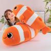 Plush Clownfish Toy Ocean Animal Stuffed Fish Cushion For Kids Playroom Decor