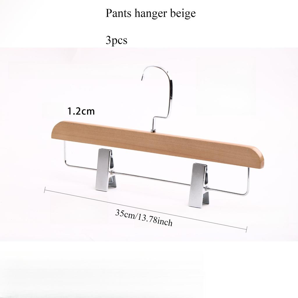 3pcs Non Slip Wide Shoulder Hanger Wooden Heavy Duty Strong Coat Hangers,Smooth Finish 360° Swivel Hook Solid Wood Hangers Shirt Suit Closet Organizer