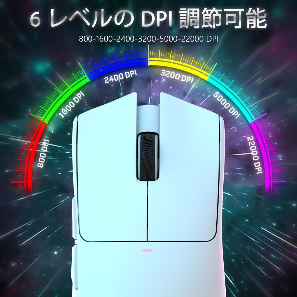 MAMBASNAKE x ATTACK SHARK X11 Ultralight Gaming RGB Magnetic Charging Connection Dual Bluetooth DPI PAW3311 HUANO Broadcom Energy Ergonomic White