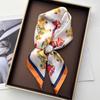 Stylish Imitation Silk Scarves Bandanas Cotton Printed Square Scarf For Women Luxury Hijab Neckerchief Elegant Shawl Wraps
