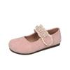 Gentle evening breeze Mary Jane shoes women's 2025 spring new niche matte single shoes with skirts Velcro shoes