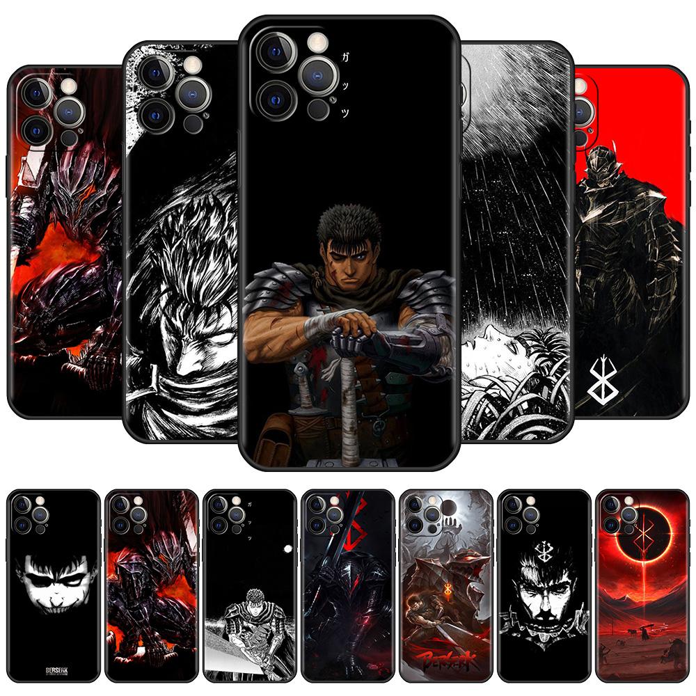 

Силиконовый чехол для Apple iPhone 13 12 Pro Max 11 XR SE 2020 7 8 Plus, чехол для телефона X XS 6S 6 5 5S Soft Shell аниме Berserk Guts Sac