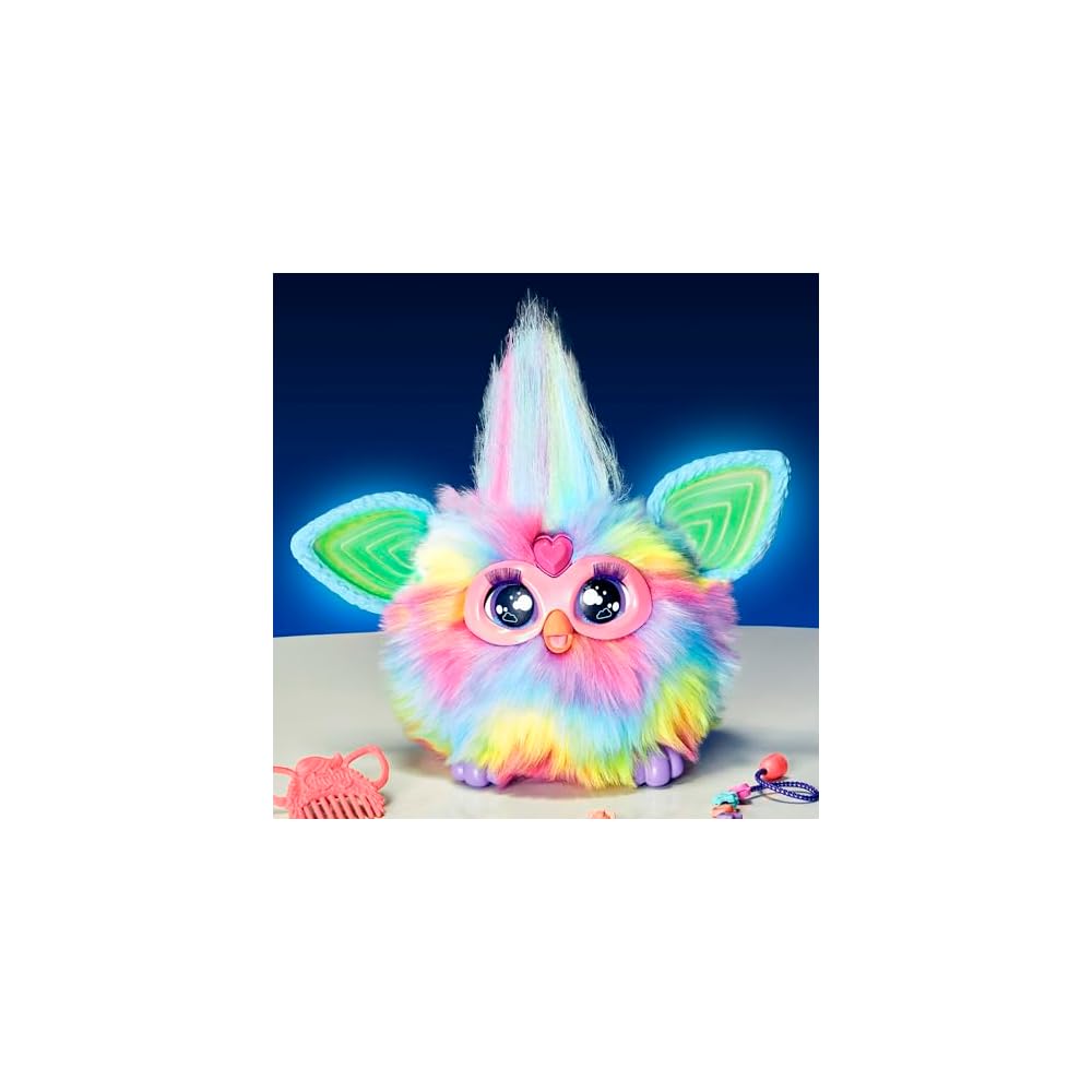 Hasbro Furby Tye-Dye Interactive Toy with 15 Fashion Accessories for Boys and Girls Ages 6 and Up