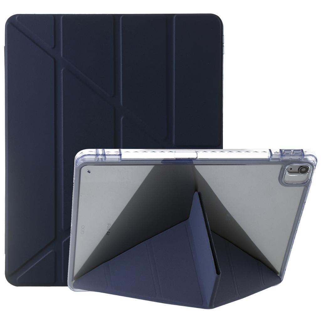 Pro iPad Air 13 (2025)/(2024) Pouzdro PU Kůže Origami Stojan Průhledný Kryt na Tablet