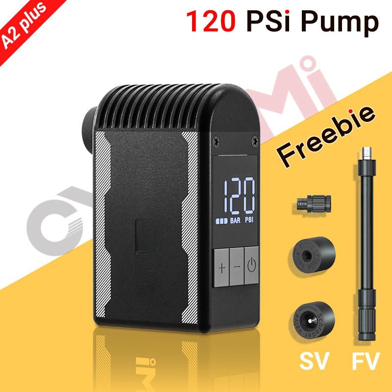 A2S MTB Road Tire 120 PSI Portable Pocket Bike Electric Air Pump Tire Pressure Digital Display Mini Fast Compressor