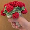 Crochet Rose Bouquet Coaster Heat-resistant DIY Handmade Knitting Flower Coffee Mug Cup Mat Kitchen Countertop Table Desk Decoration