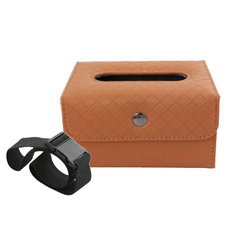 

1PC Multi-Function Car Tissue Box Folding Seat Back Hanging Armrest Storage Creative Fixed Holder for Vehicle Interior коричневый