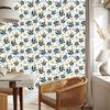 Wallpaper Flowers White, Light Gray, Turquoise and Cream 50x1000