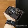 Applicable to Huawei Pura70 mobile phone case electroplating heat dissipation mesh shell rotating magnetic suction bracket mate60 hard case anti-drop