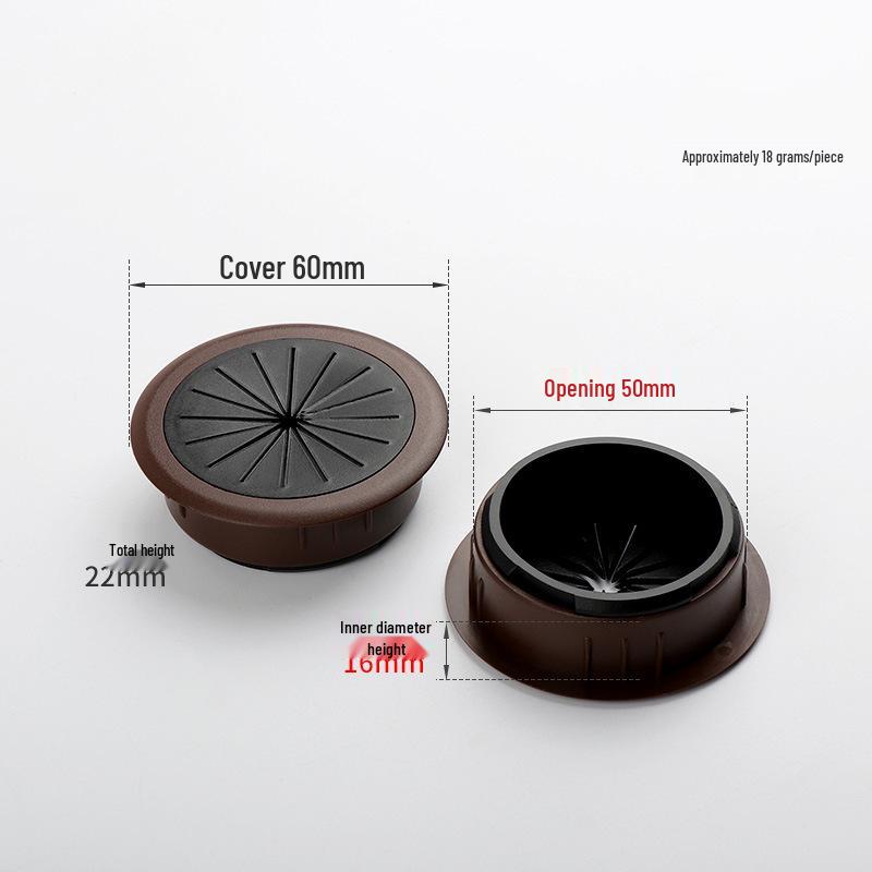 Round Desktop Cable Organizer & Decoration Ring – Cable Hole Cover & Wiring Outlet Seal