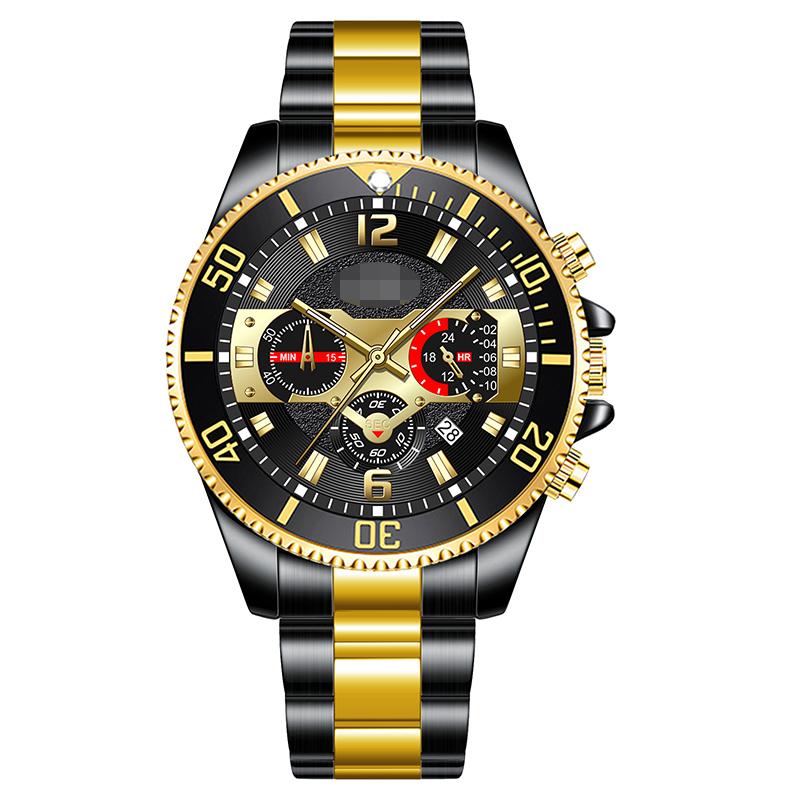 Explosive Multi-functional Fashion Light Luxury Waterproof Luminous Steel Band Men's Quartz Watch