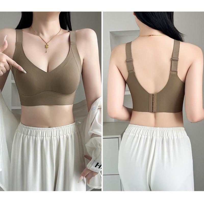Plus Size Backless Push Up Wirefree Seamless Comfort Bra