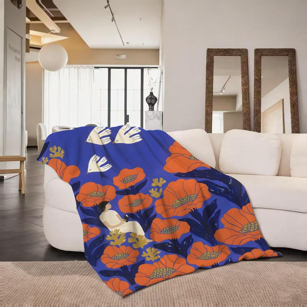 Illustrator V Virginie Cognet Throw Flannel Throw Blanket Suitable for Sofa Living Room Bedroom