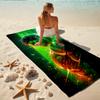 1Pc Green Lantern Power Beach Towel, Quick Dry, Multi-Use for Beach Pool Gym Yoga Home Travel, Christmas, Halloween, Xmas Gift M929179