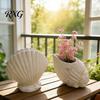 Coastal Home Decor Seashell Conch Succulents Planter, Resin Ocean-Themed Flower Pot with Drainage Hole, Waterproof Planter Beach Shell for Garden