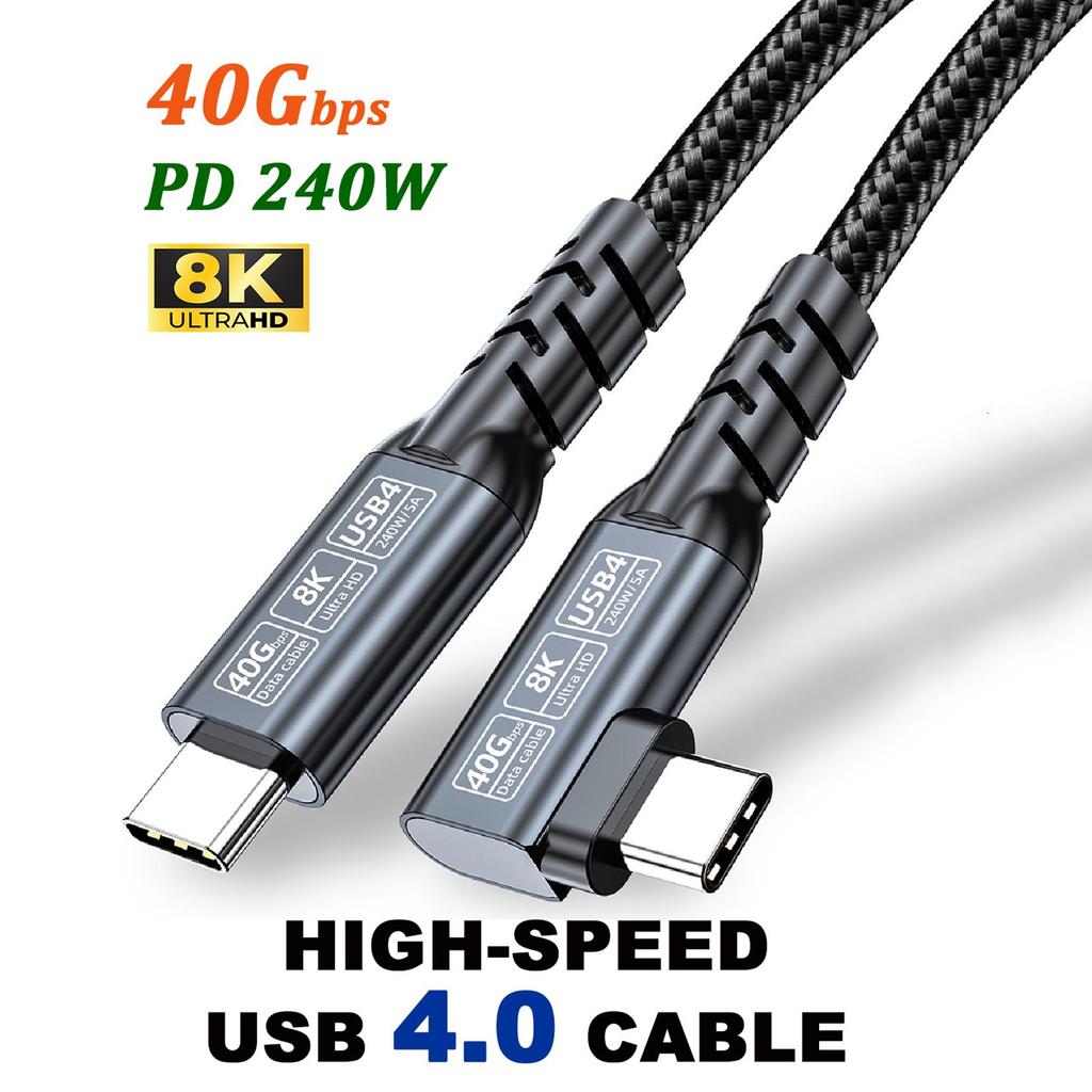 USB 4.0 8K 240W Video, Charging and Data Cable for iPhone MacBook Xiaomi Huawei