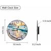 Seaside Wave Wall Clock 10 Inch Battery Operated Ocean Tropical Beach Sunset Dusk Blue Summer Hawaii Clock Silent Non-Ticking Modern Clocks