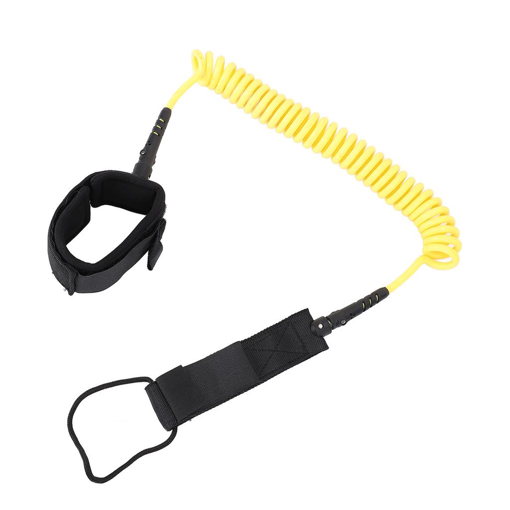 9.8ft Surf Leash Spiral TPU Coiled Stand Up Paddleboard Rope Surfboarding Ankle Strap 360 Degree