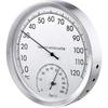127mm 5" Thermometer Hygrometer Wall Hung Stainless Steel Indoor Outdoor Sauna Room Temperature Humidity Tester Monitor