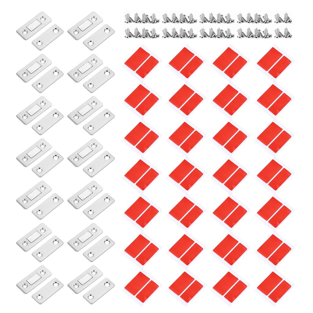 14Pcs Magnet Catch Cold Rolled Steel Hole Free Magnet Stop for Cabinet Door Drawer