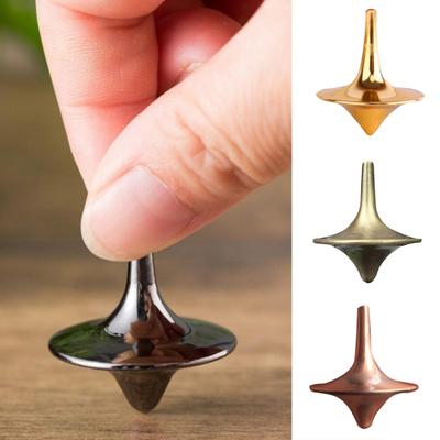 EDC Mini Portable Finger Spinning Top Toy Metal Gyroscope Children Gift with Dice