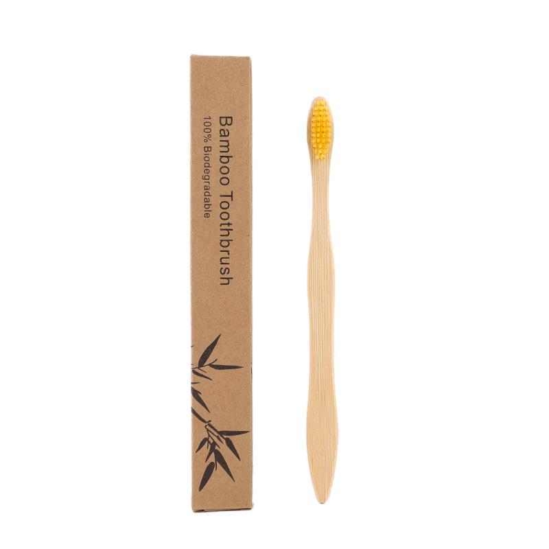 Custom Hotel Home Kraft Box Set Disposable Eco-friendly Biodegradable Bamboo Toothbrush