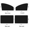 2PCS Magnetic Car Sun Shade UVProtection Covers Sun Visor Summer Protection Window Curtain for Front Rear Black Auto Accessories