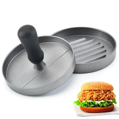 Antihaft-Hamburgerfleischpresse aus Aluminiumlegierung mit Kunststoffgriff
