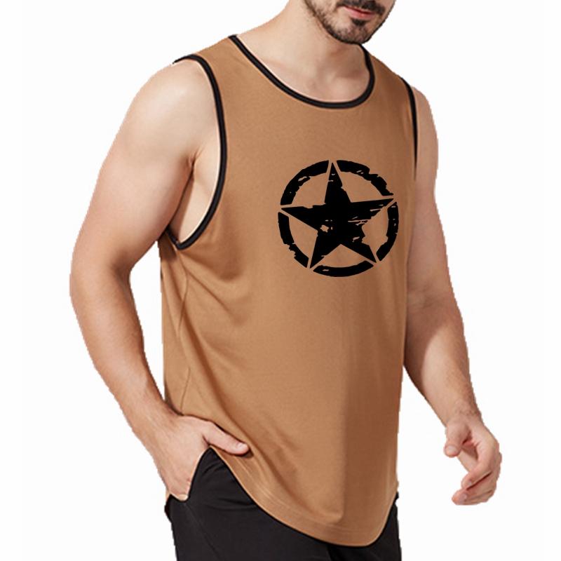 

Новая мода рубашка без рукавов из чистого полиэстера, жилет, мужская рубашка для фитнеса, мужская майка, бодибилдинг, жилет для фитнеса, фитнес-мужской жилет 3XL хаки