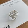 S925 Sterling Silver Snake Ring, Zodiac Spirit Snake Green Diamond Ring, Light Luxury High-end Design, Cold Wind Men's and Women's Rings