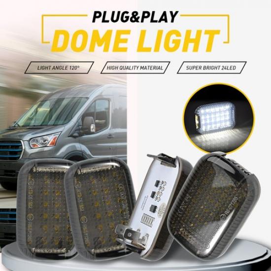 4X Interior LED Dome Light White For 2015-2024 Transit 150/250/350/350 HD Van