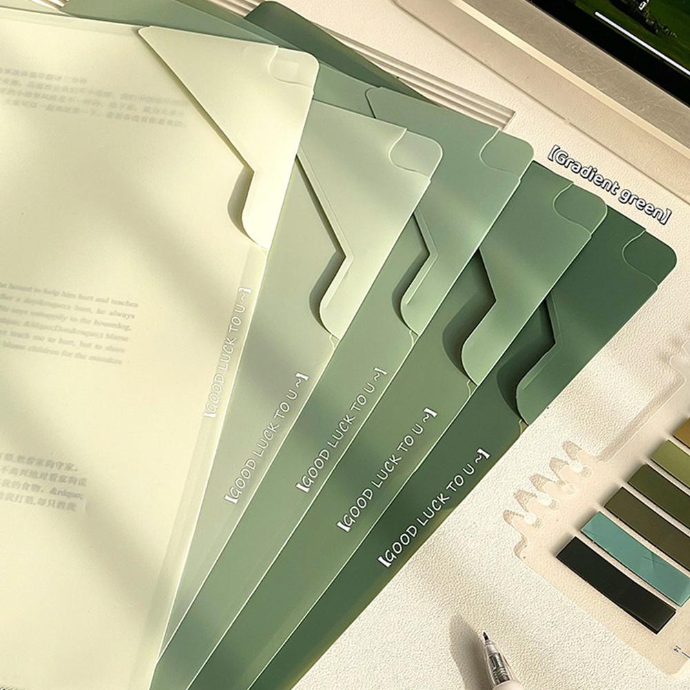 

5pcs/set A4 Gradient L-shaped File Pocket with Lock Buckle Office Data Test Paper Clip Desktop Organizing Storage File Pocket