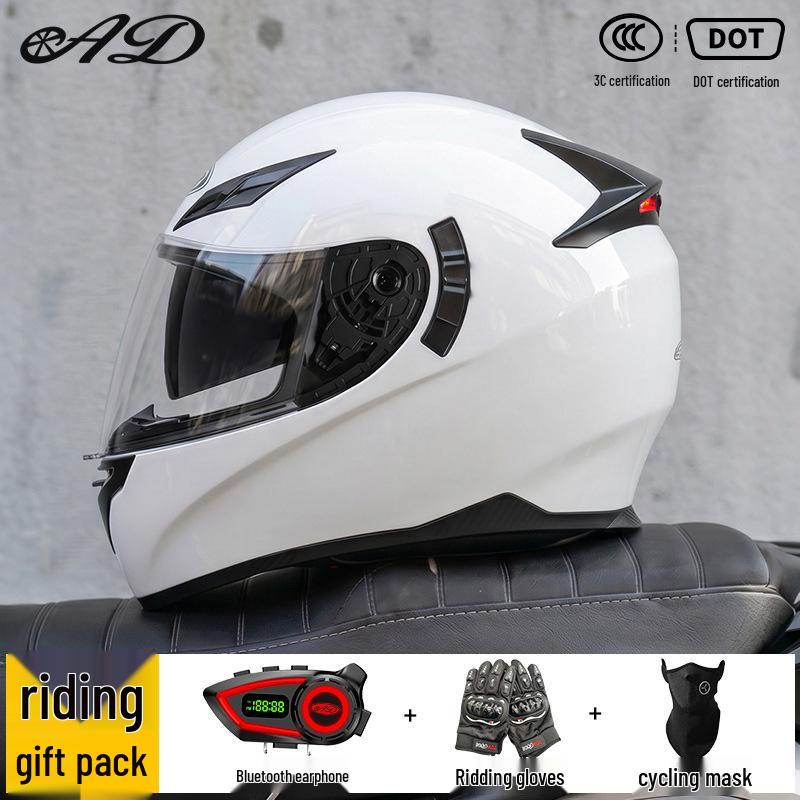 Bluetooth Smart Taillight Flip-Up Motorcycle Helmet for Men & Women - All-Season, Electric Vehicle, Off-Road