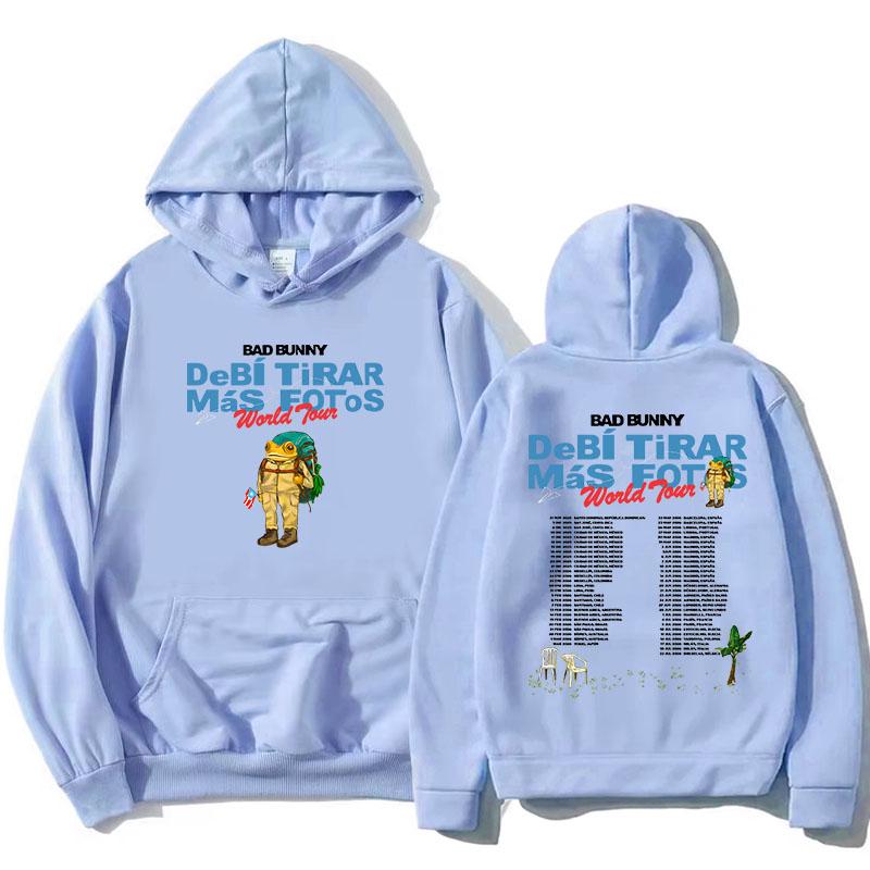 Debí Tirar Más Fotos World Tour 2026 Hoodies Rapper Bad Bunny Streetwear Unisex Long Sleeve Winter Women Sweatshirts Print Tops
