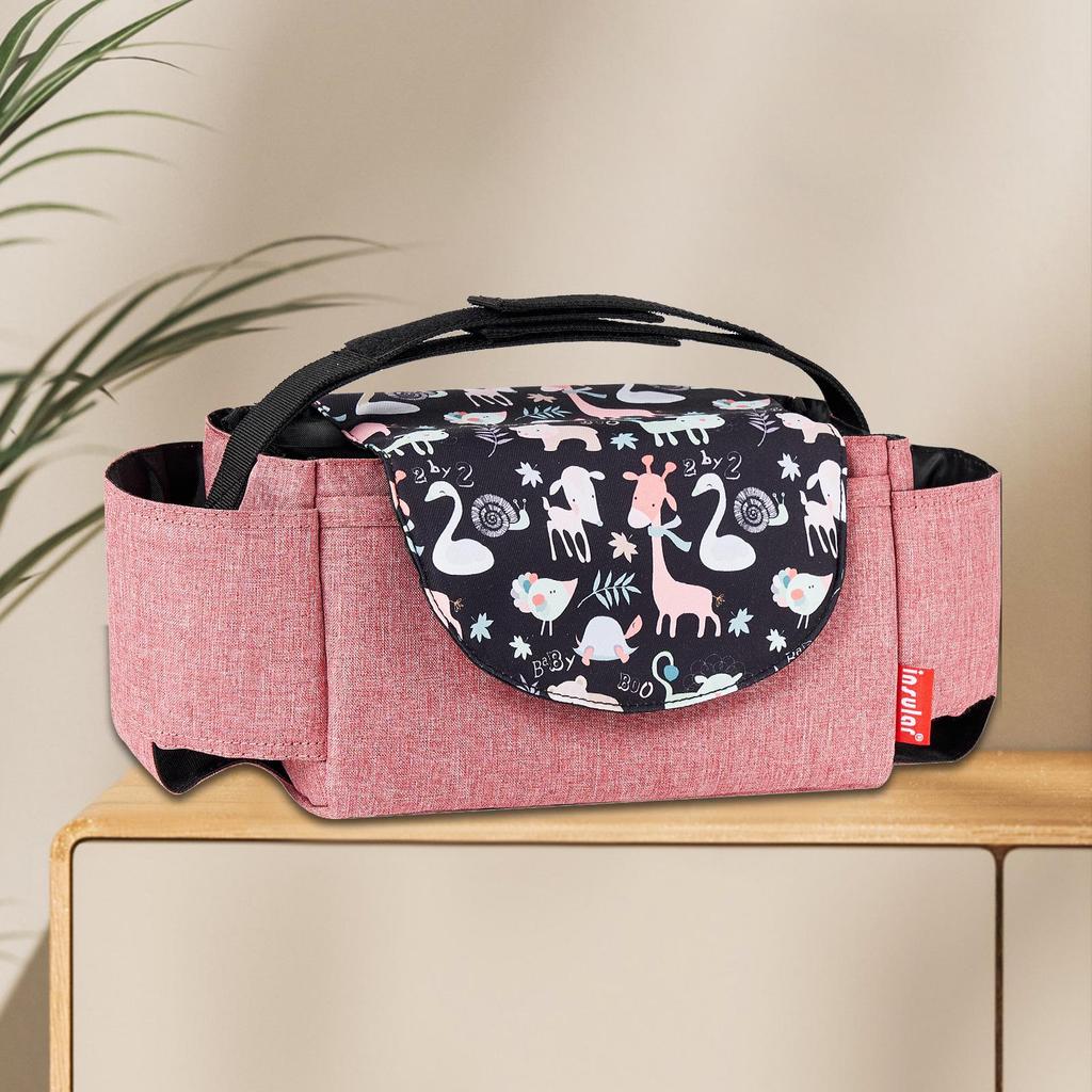 Multifunctional Baby Stroller Hanging Bag - Portable Storage for Bottles, Cups & Diapers
