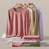 Women's 7A Antibacterial Thermal Underwear Set - Round Neck, Slim Fit, Sanded Fabric, Autumn/Winter Collection.