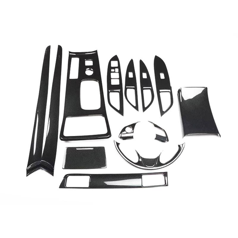 For Mitsubishi Outlander 2016-2024 Accessories Car Interior Decoration Carbon Fiber Style Windows Control Panel Gear Stickers